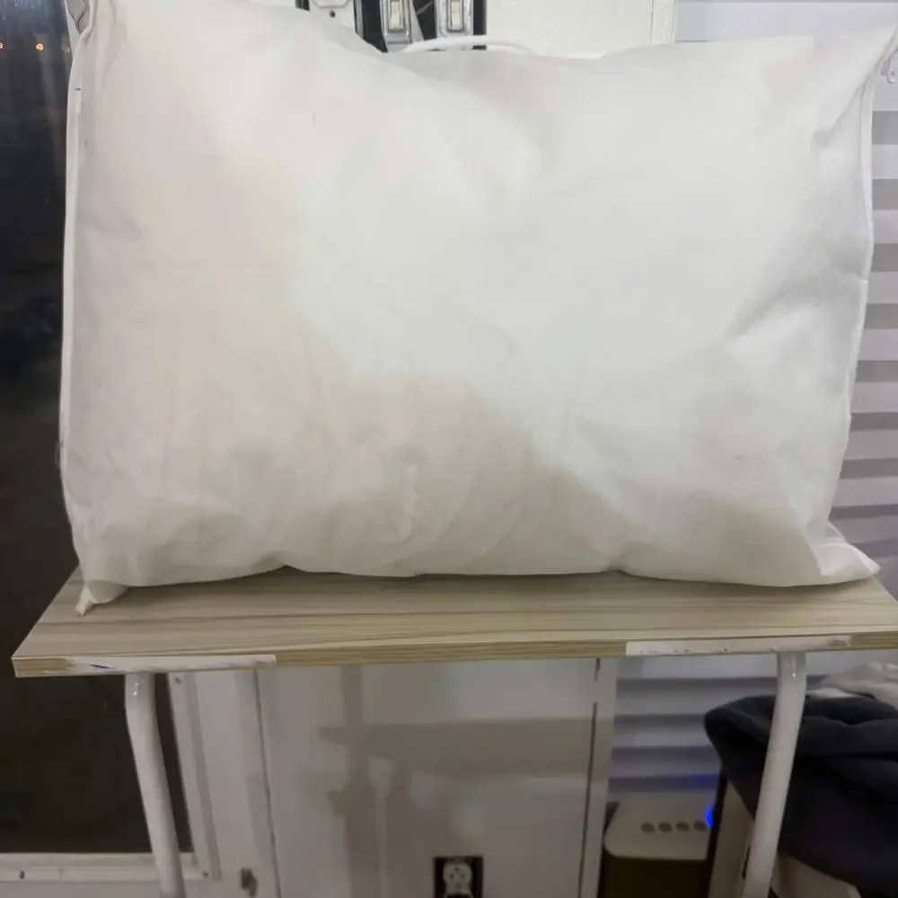 Sleep Number Plush Comfort Curved Pillow NEW With Protective Bag White Gray